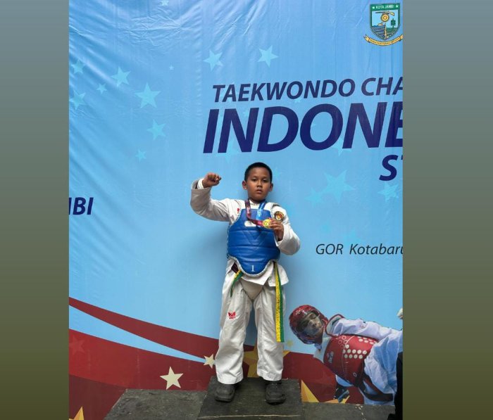 Rafka Habibi Syafiq Raih Emas di Kejuaraan Taekwondo Jambi Rafka Habibi Syafiq Raih Emas di Kejuaraan Taekwondo Jambi